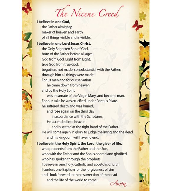 The Lord's Prayer/Nicene Creed (package of 25)
