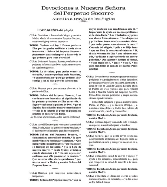 Devociones a Nuestra Señora del Perpetuo Socorro: Auxilio a traves de los siglos