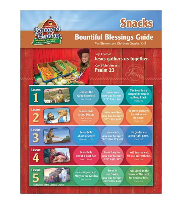Barnyard Roundup Bountiful Blessings Snack Guide - VBS 2016