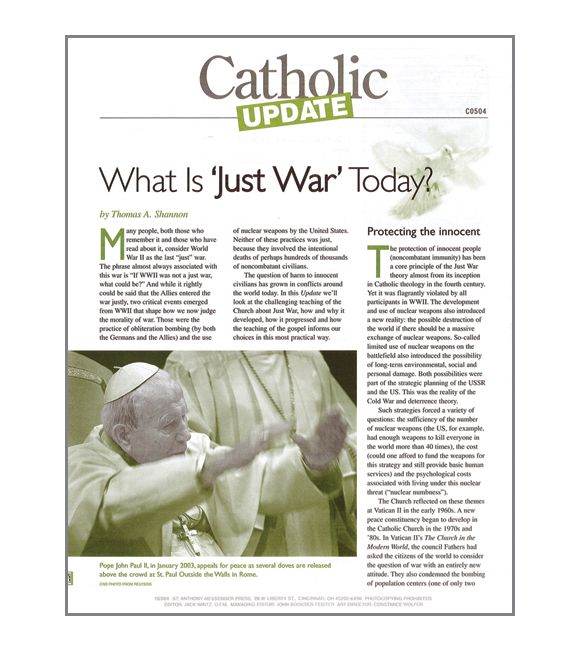 What Is 'Just War' Today?